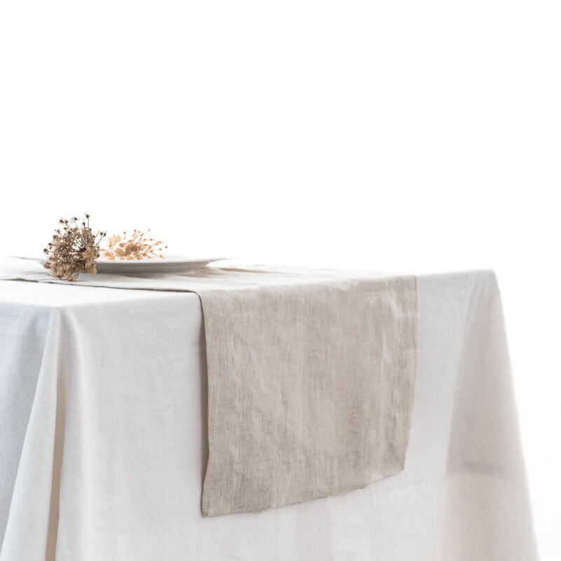 Home Lab 100% French Linen Table Runner 40x180cm image number 1